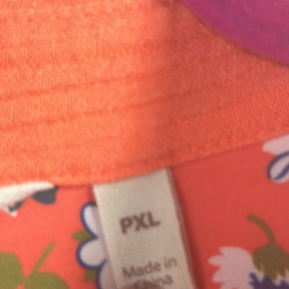 Soft Surroundings Gauze Artisan Roll Tab Sleeve Orange Boho Button Detail Blouse - Picture 8 of 16